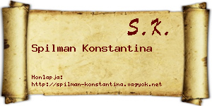 Spilman Konstantina névjegykártya